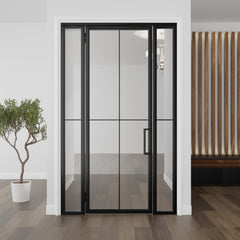 Center Cross Single Door with Sidelights