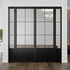 Kickplate Six Light Double Door with Sidelights