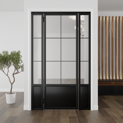 Kickplate Six Light Single Door with Sidelights