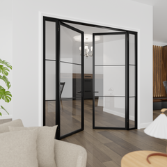 Three Light Double Door with Sidelights