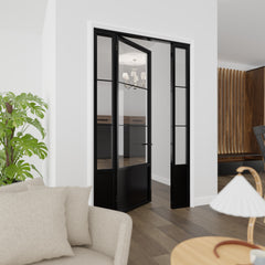 Kickplate Three Light Single Door with Sidelights