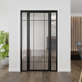 Plaid Single Door with Sidelights