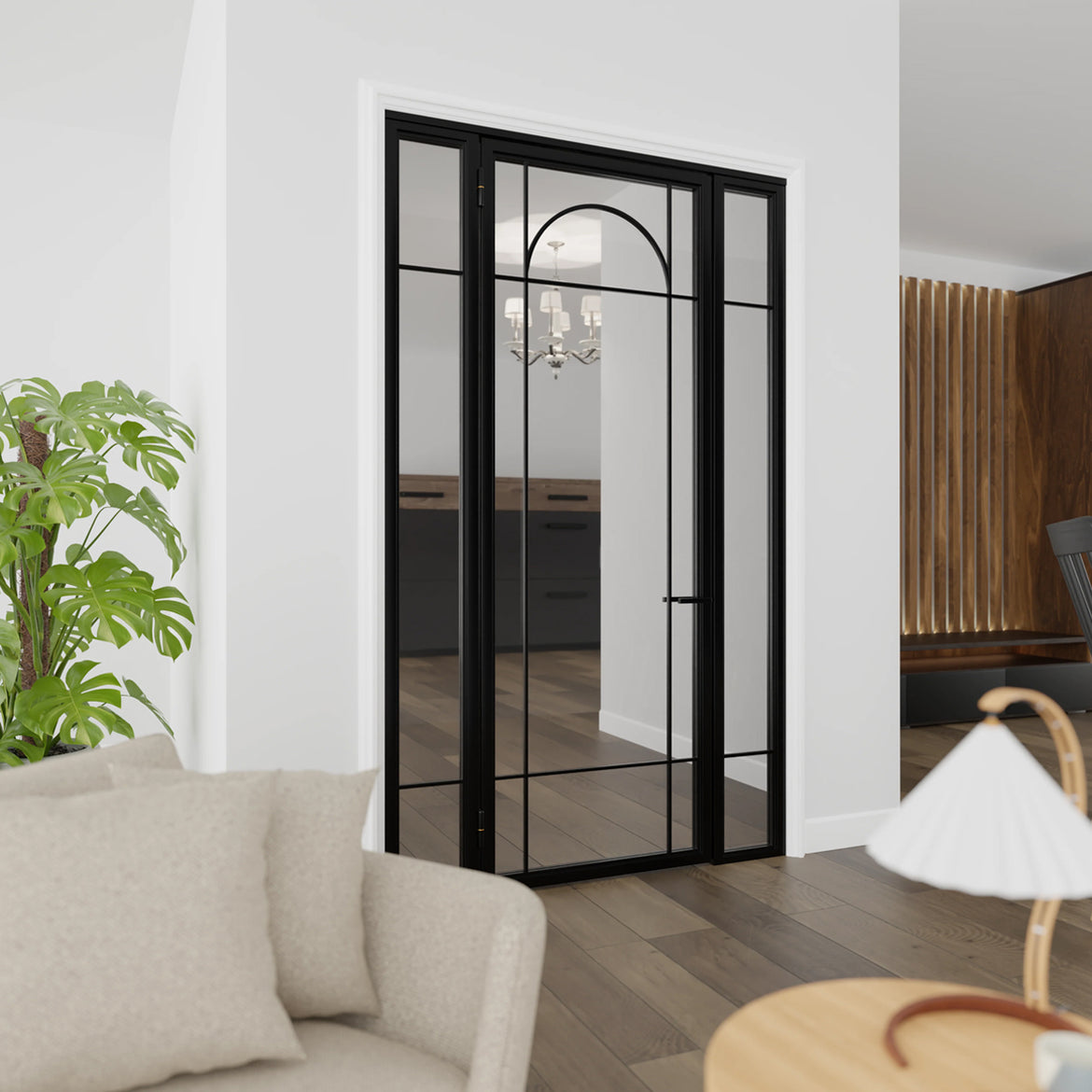 Single Door with Sidelights – Steel & Stone LLC