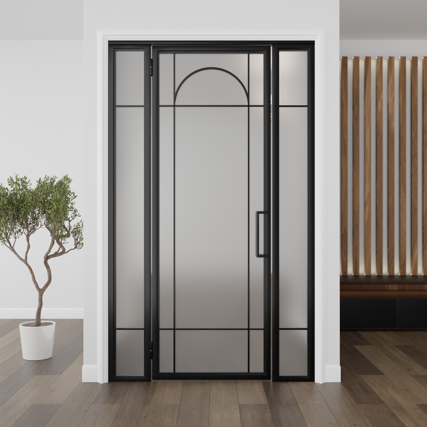 Arch Single Door with Sidelights