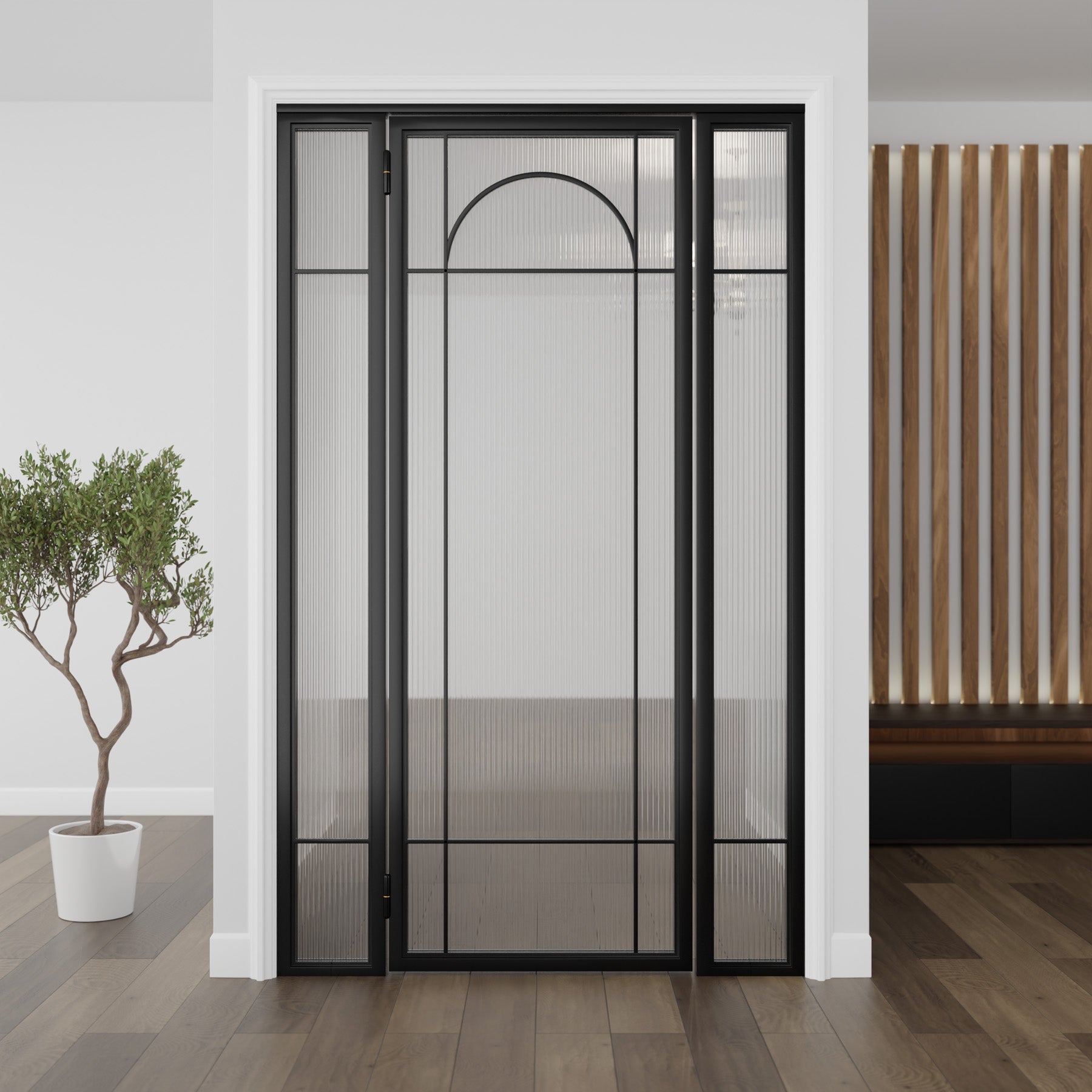 Arch Single Door with Sidelights