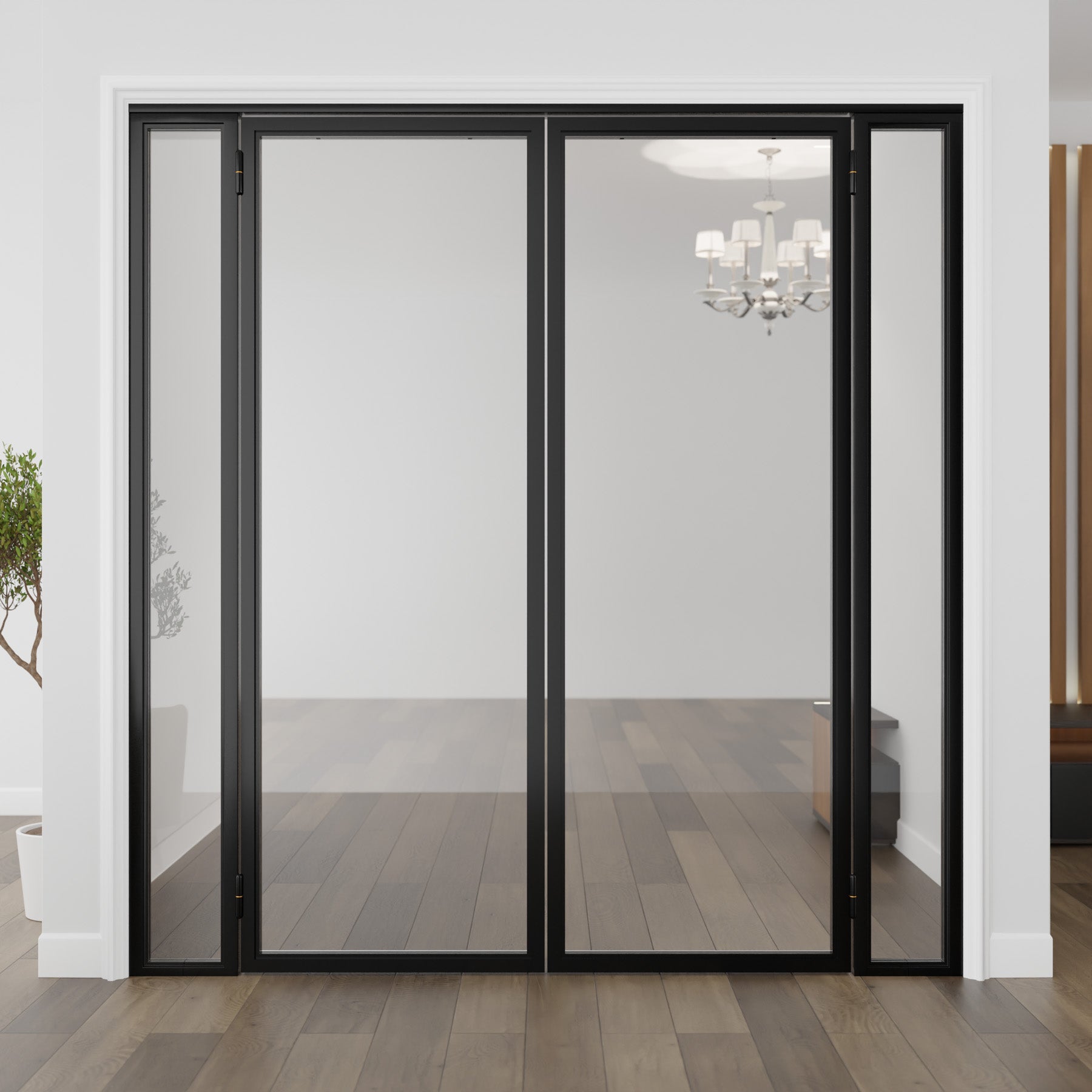 Bare Double Door with Sidelights