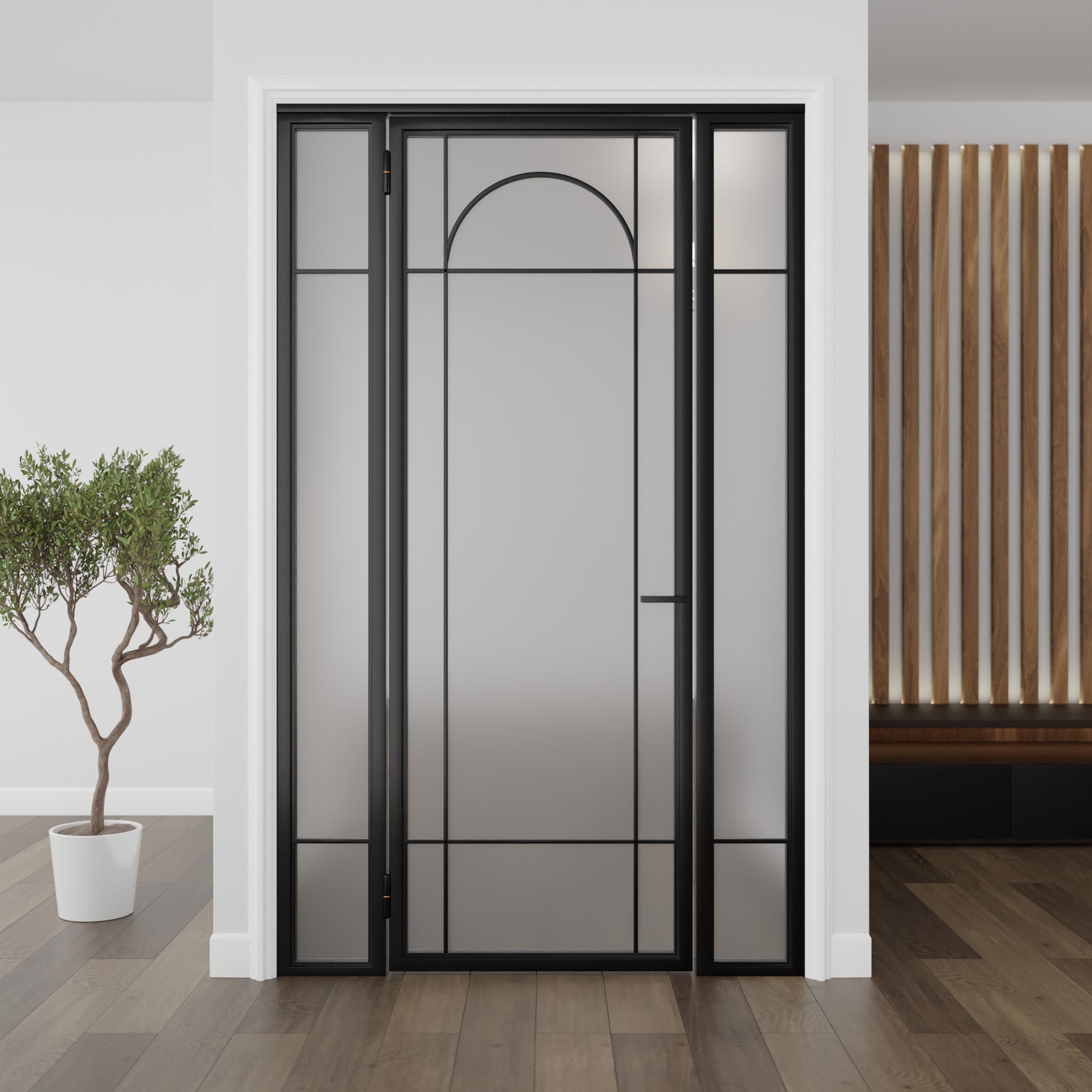 Arch Single Door with Sidelights