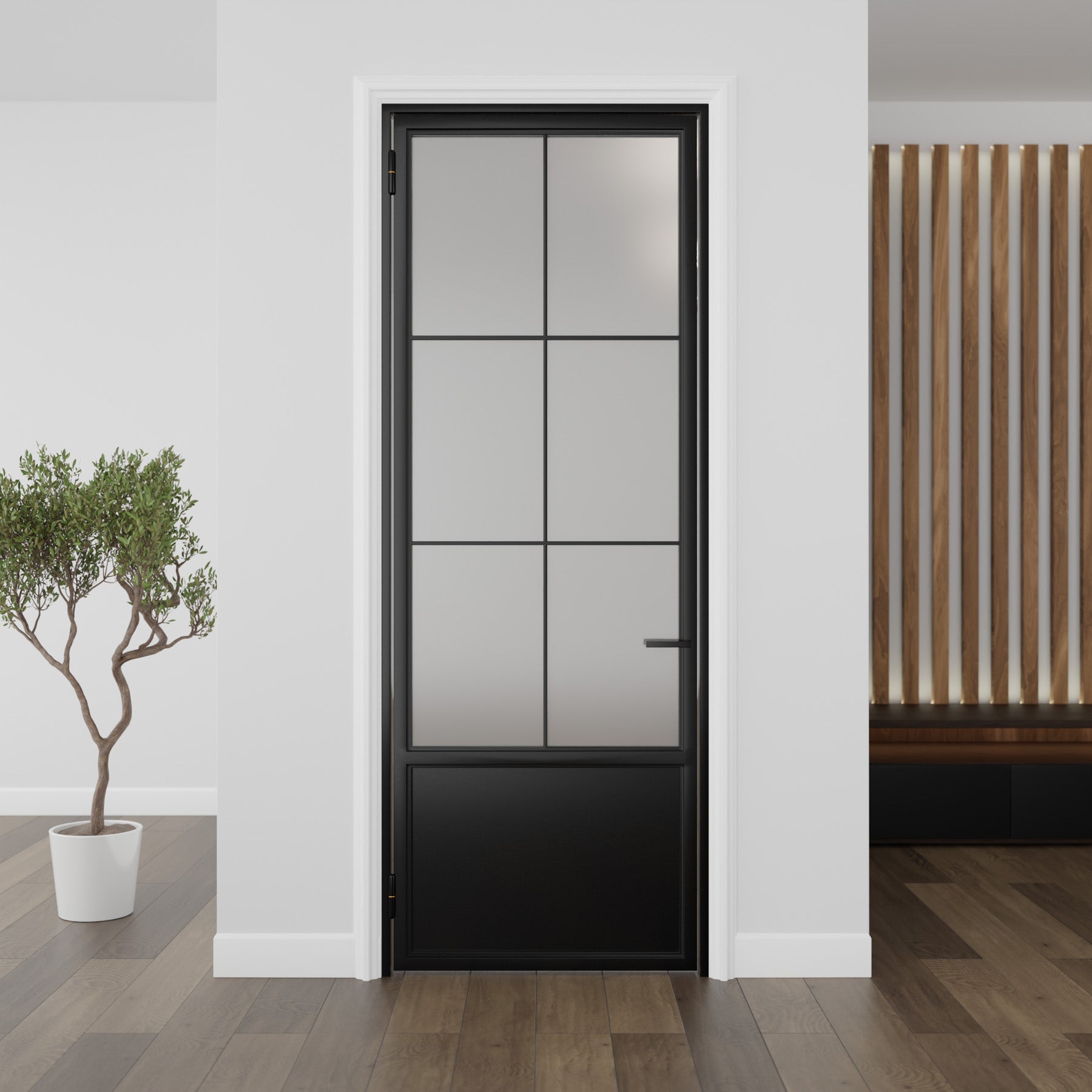 Kickplate Six Light Single Door