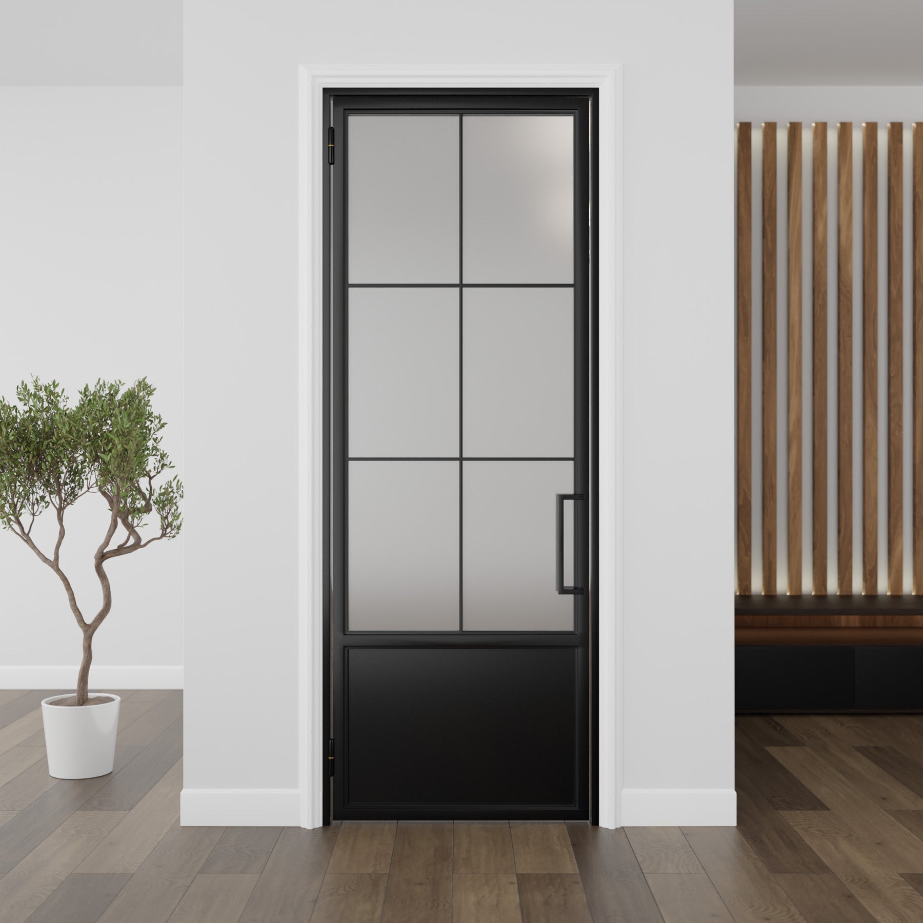 Kickplate Six Light Single Door