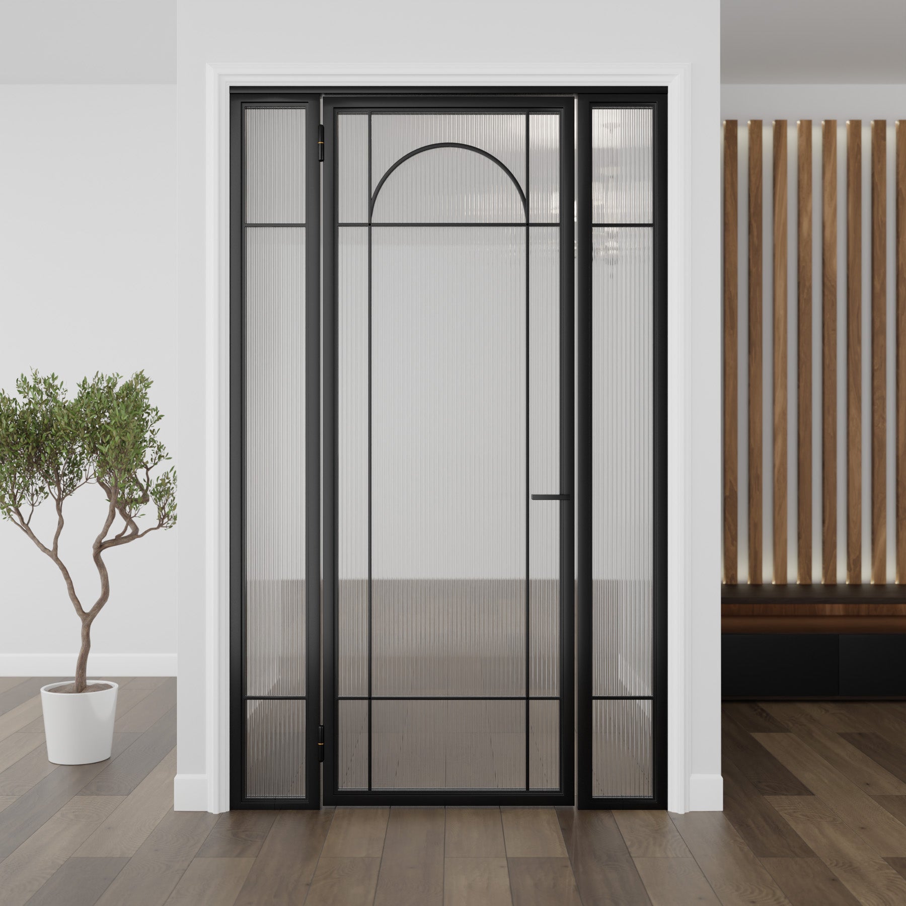Arch Single Door with Sidelights