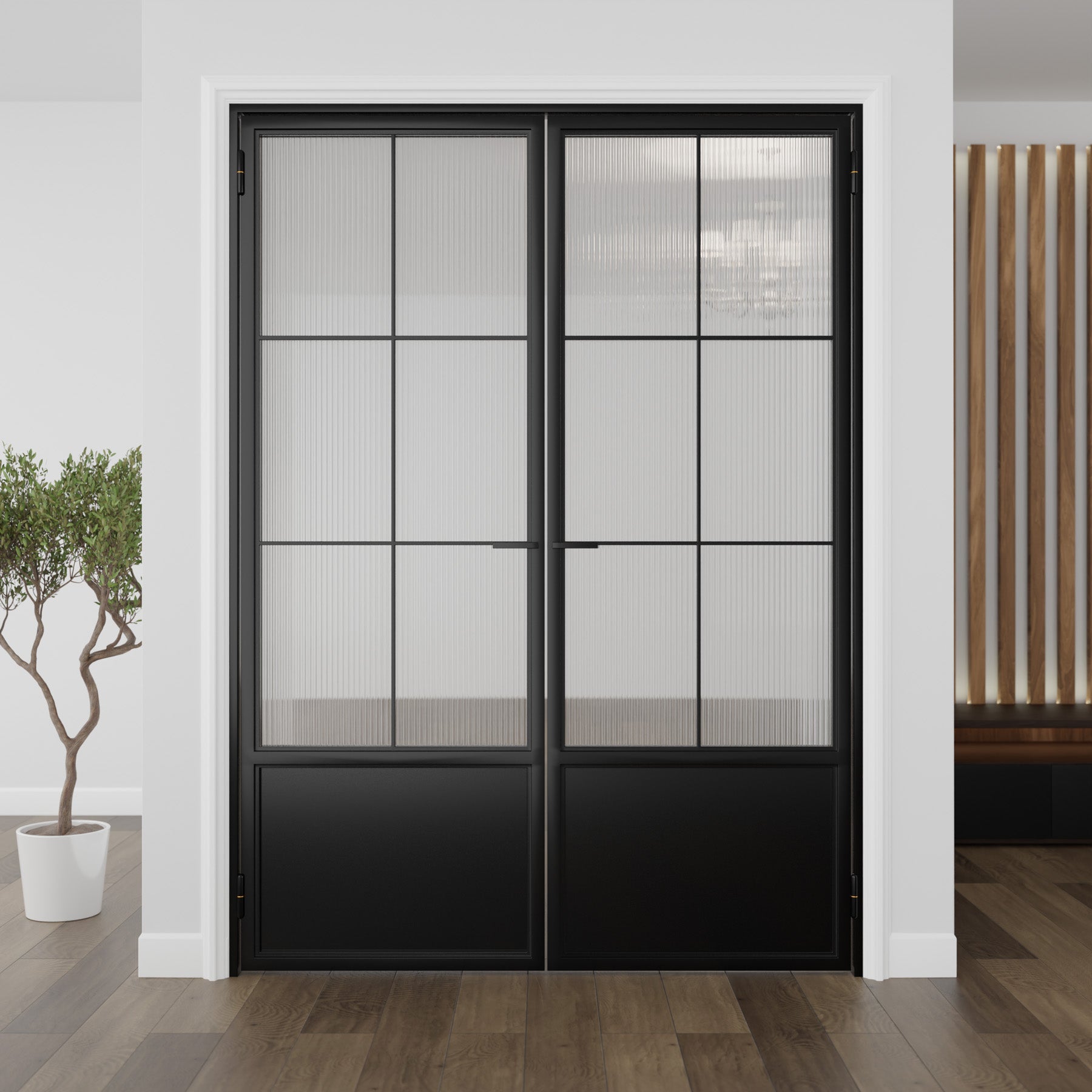 Kickplate Six Light Double Door