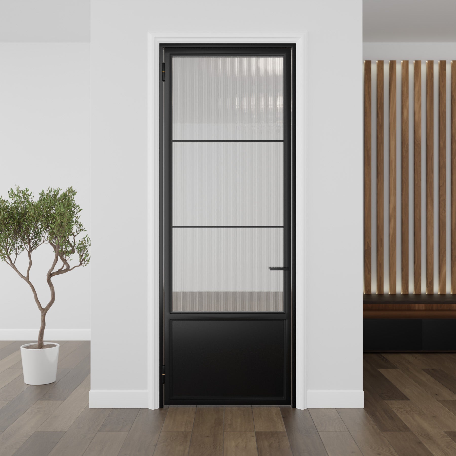 Kickplate Three Light Single Door