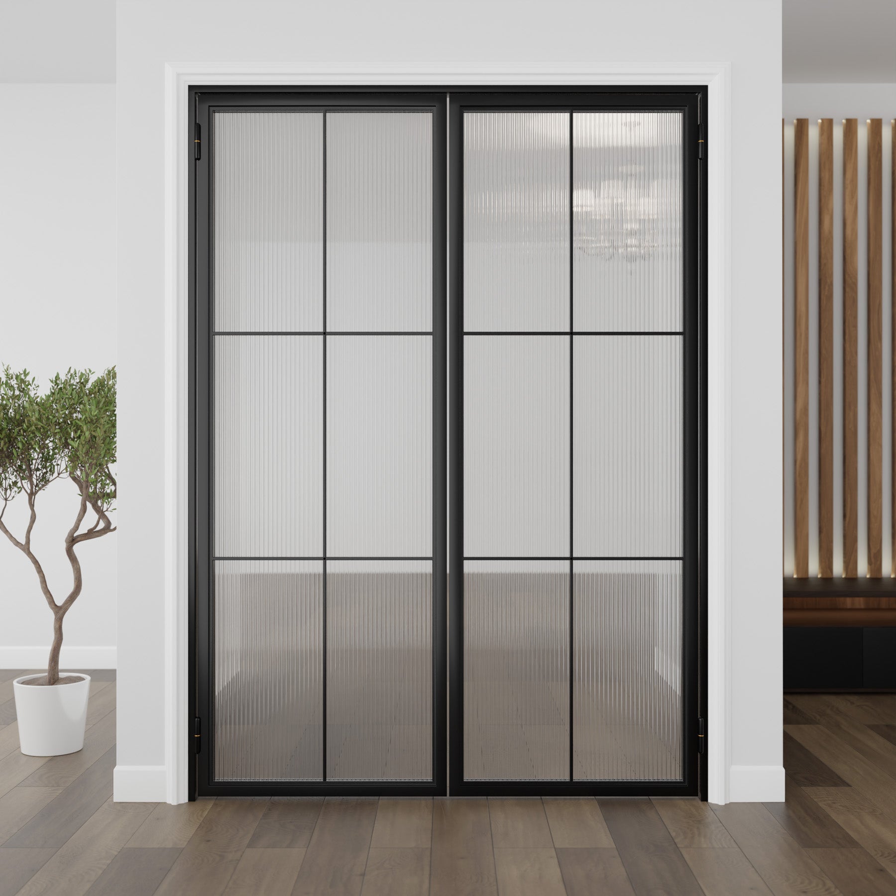 Six Light Double Door