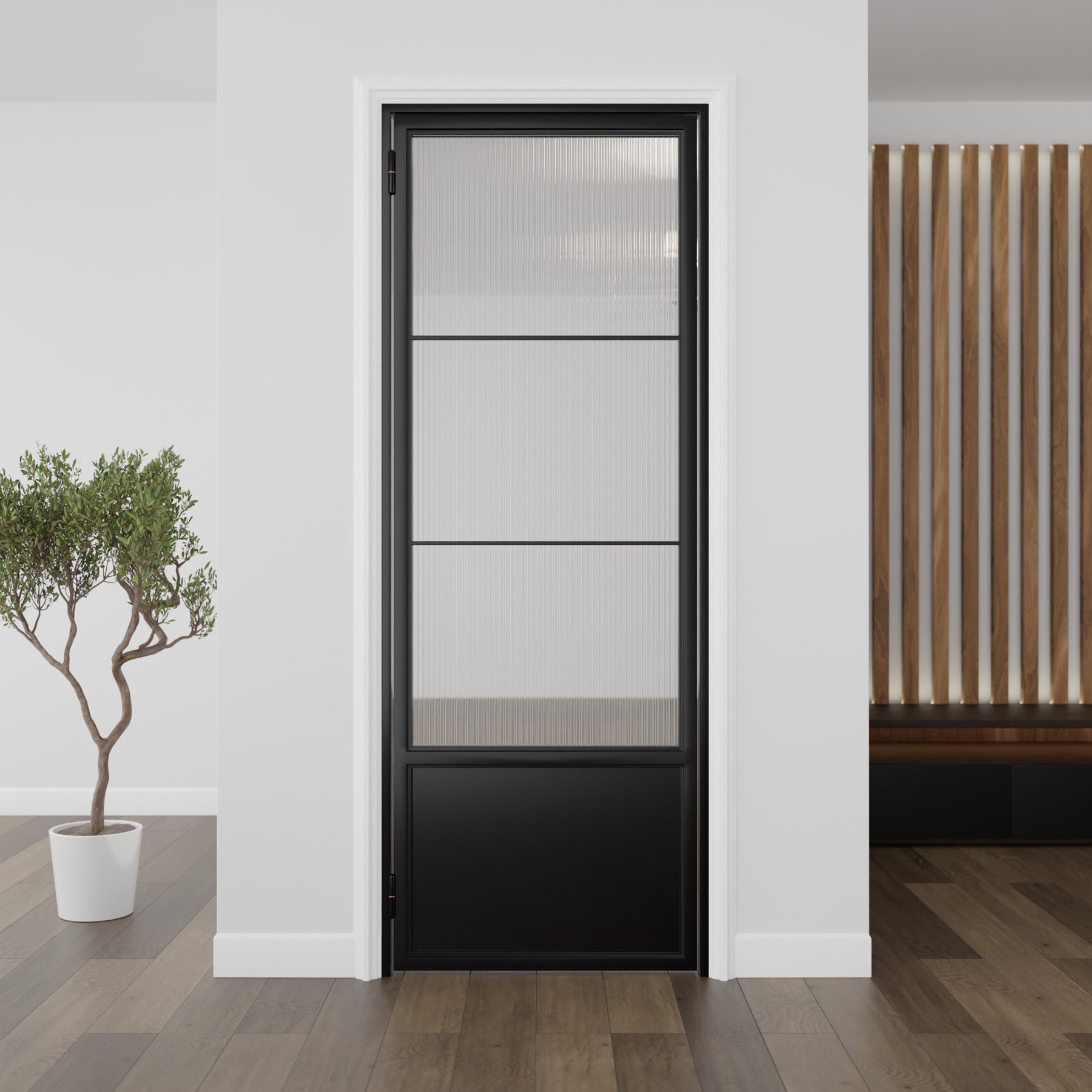 Kickplate Three Light Single Door