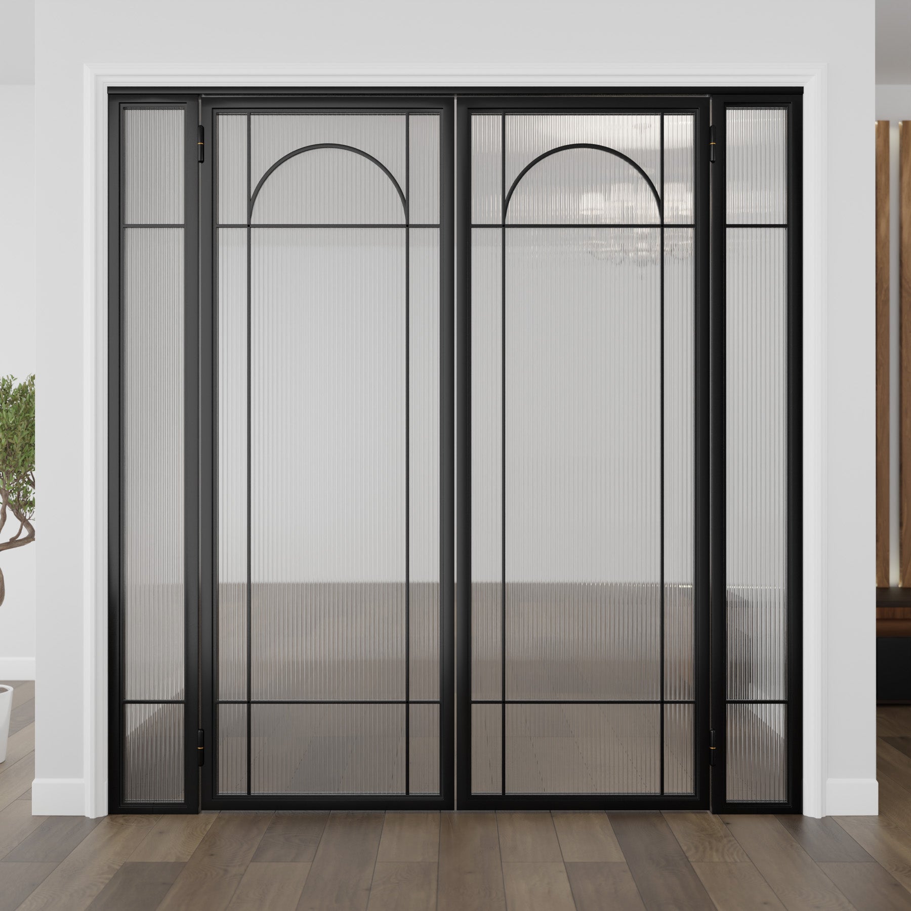 Arch Double Door with Sidelights